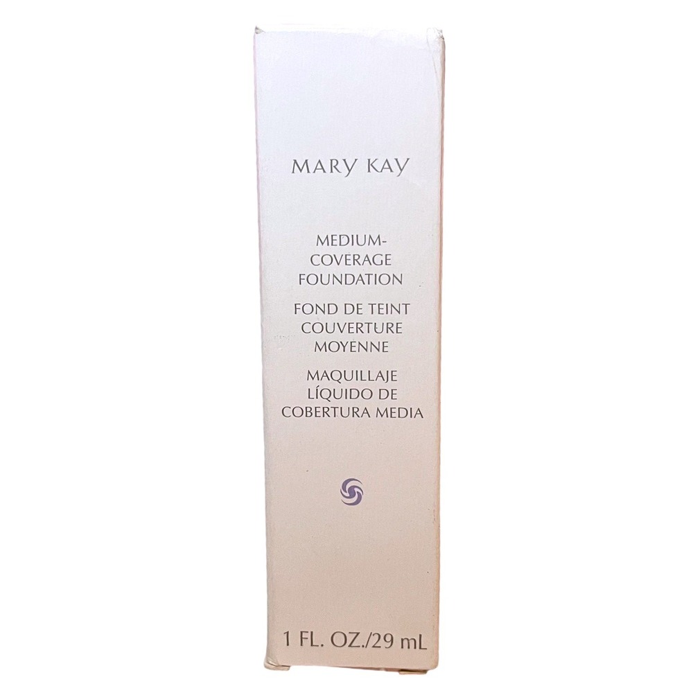 Mary Kay Medium Coverage  Foundation Pink Cap #202 Ivory New‎ With Box 1 oz